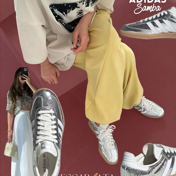 Adidas Women's Metallic Silver Sneakers - Picture 5 of 7